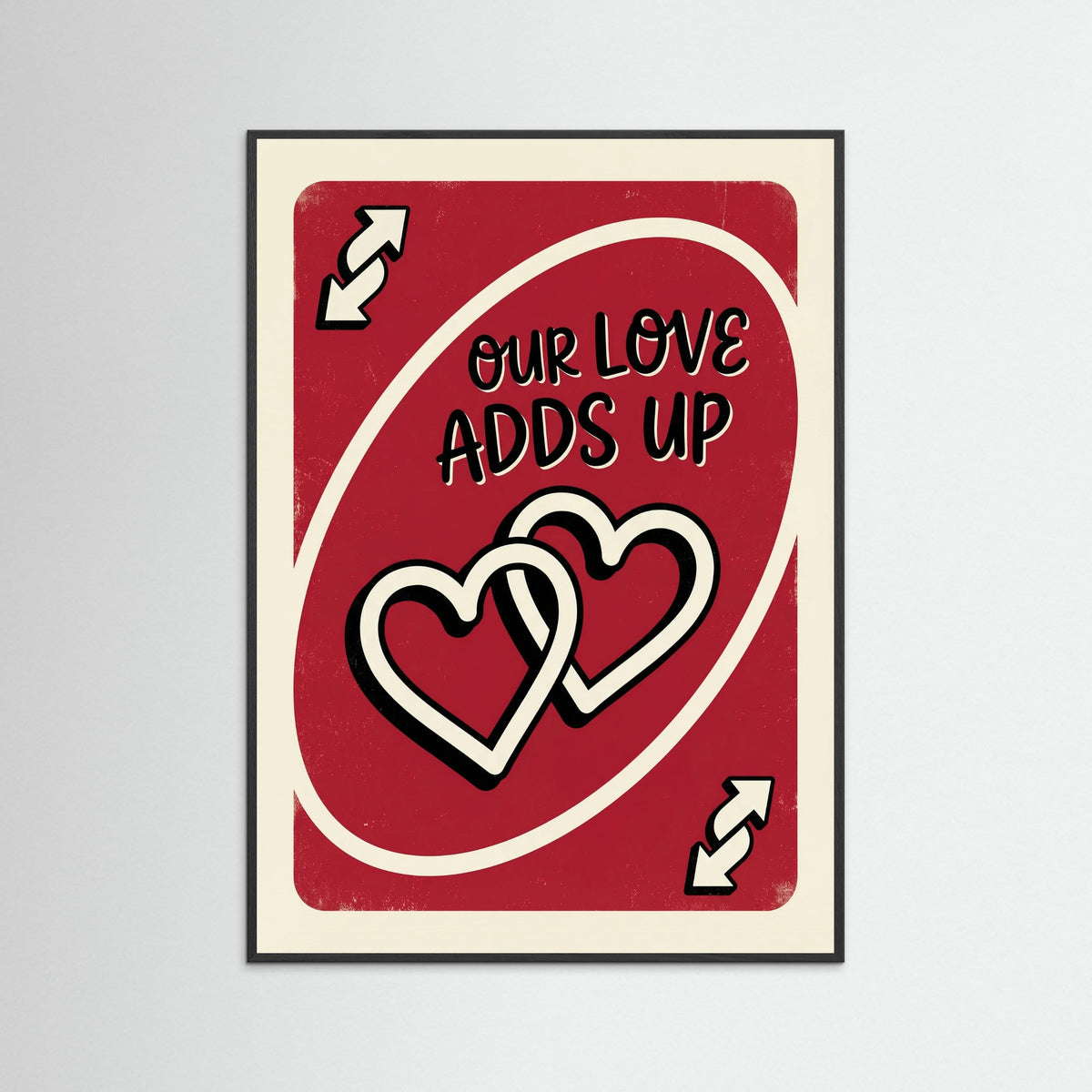 Black Wood Love Reverse Card