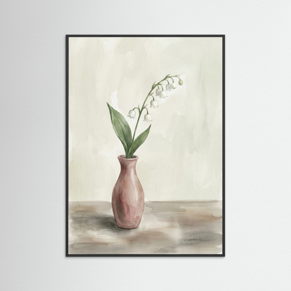 Black Wood Lucky Clover Still Life