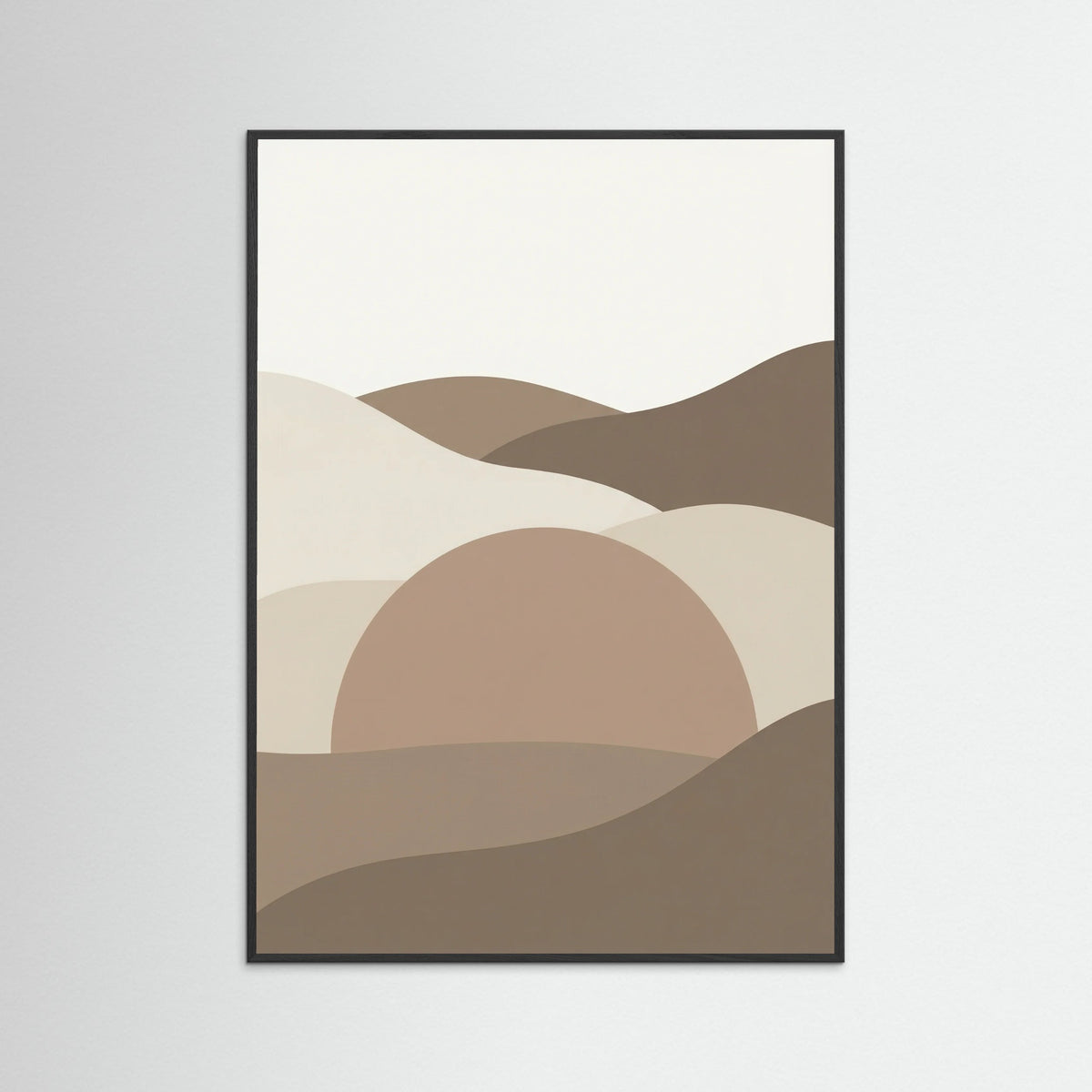 Black Wood Lunar Phases Abstract