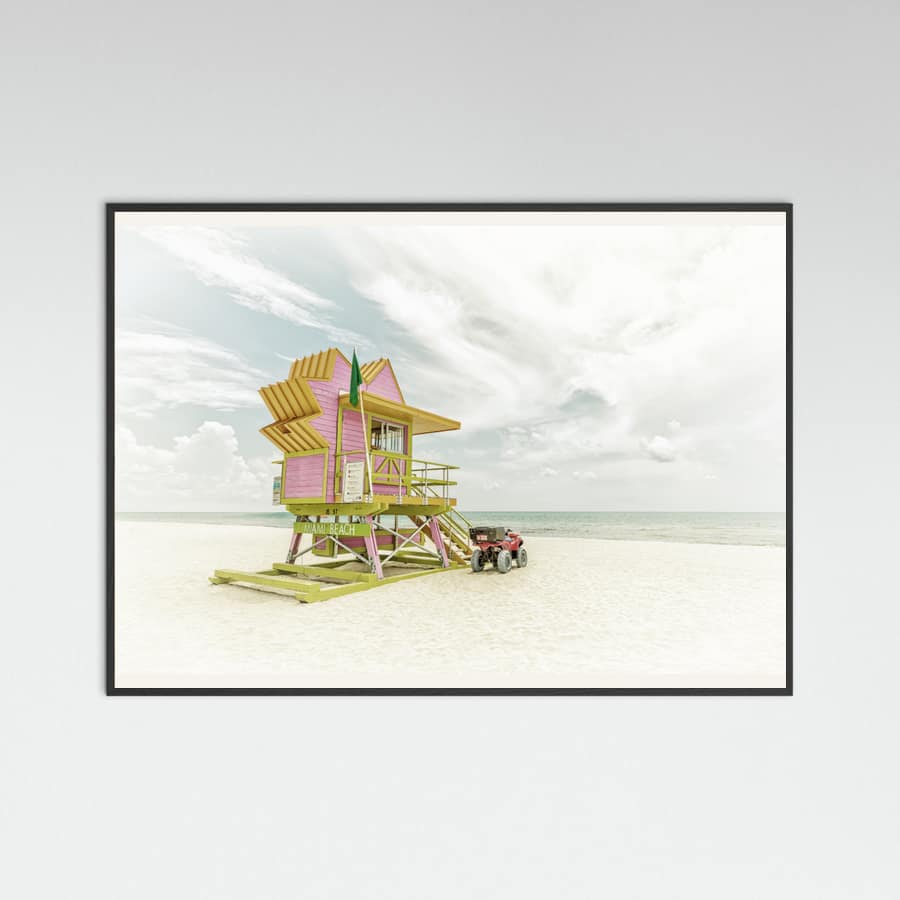 MIAMI BEACH Vintage Florida Flair Poster – poster and art print