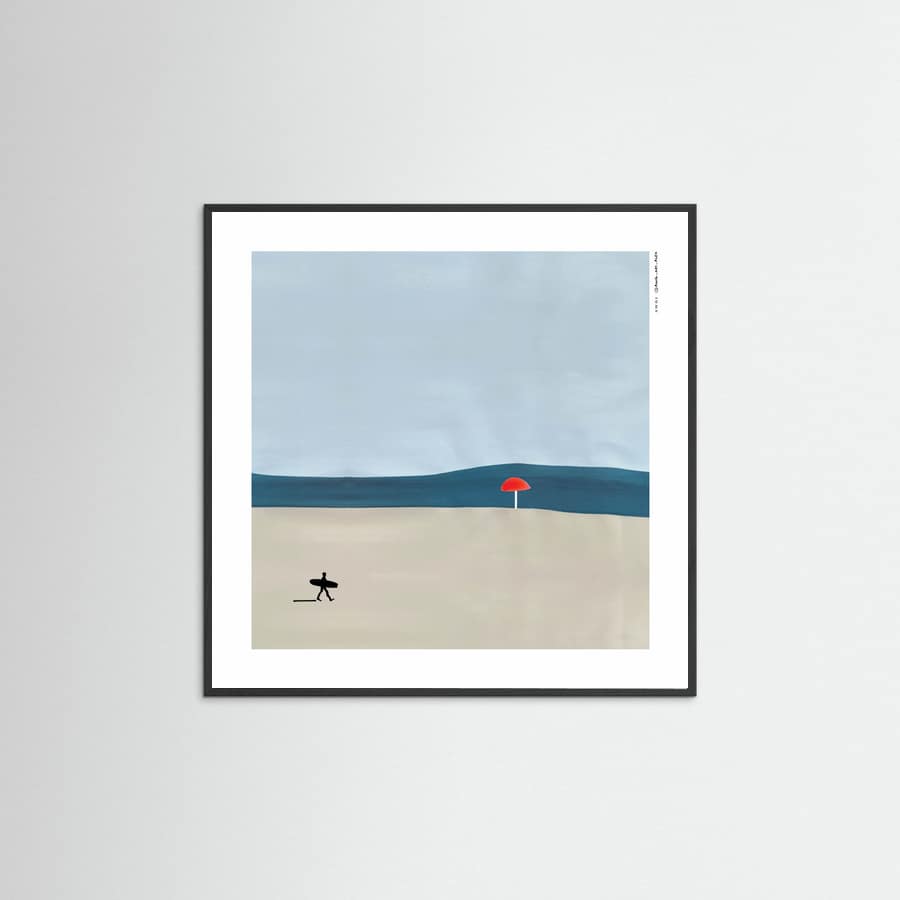 MINIMALIST SURFER Poster – poster and art print