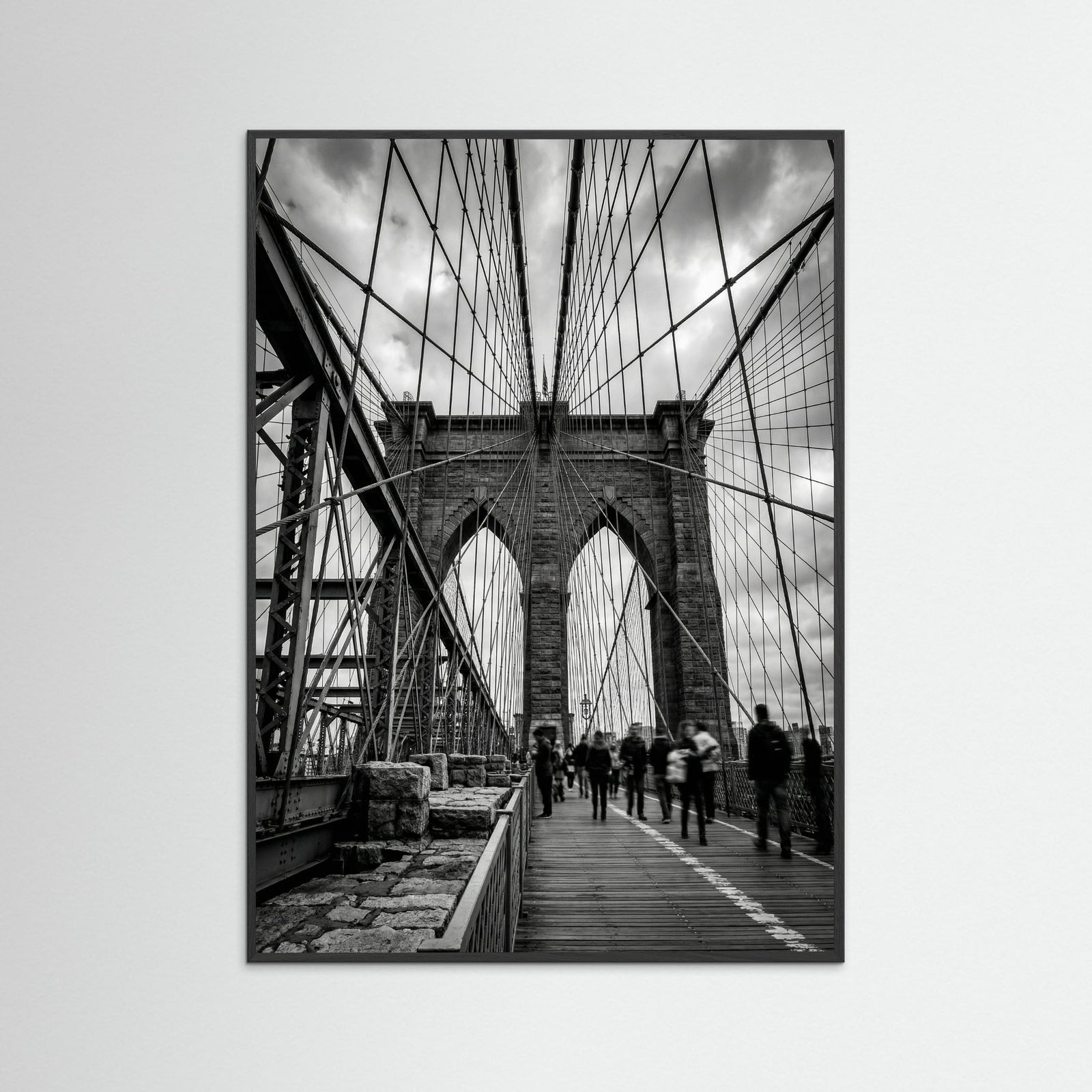 Black Wood Manhattan Bridge View