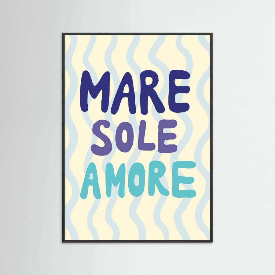 Affiche Mare Sole Amore – affiche et impression d’art