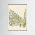 Black Wood Matchstick Cityscape