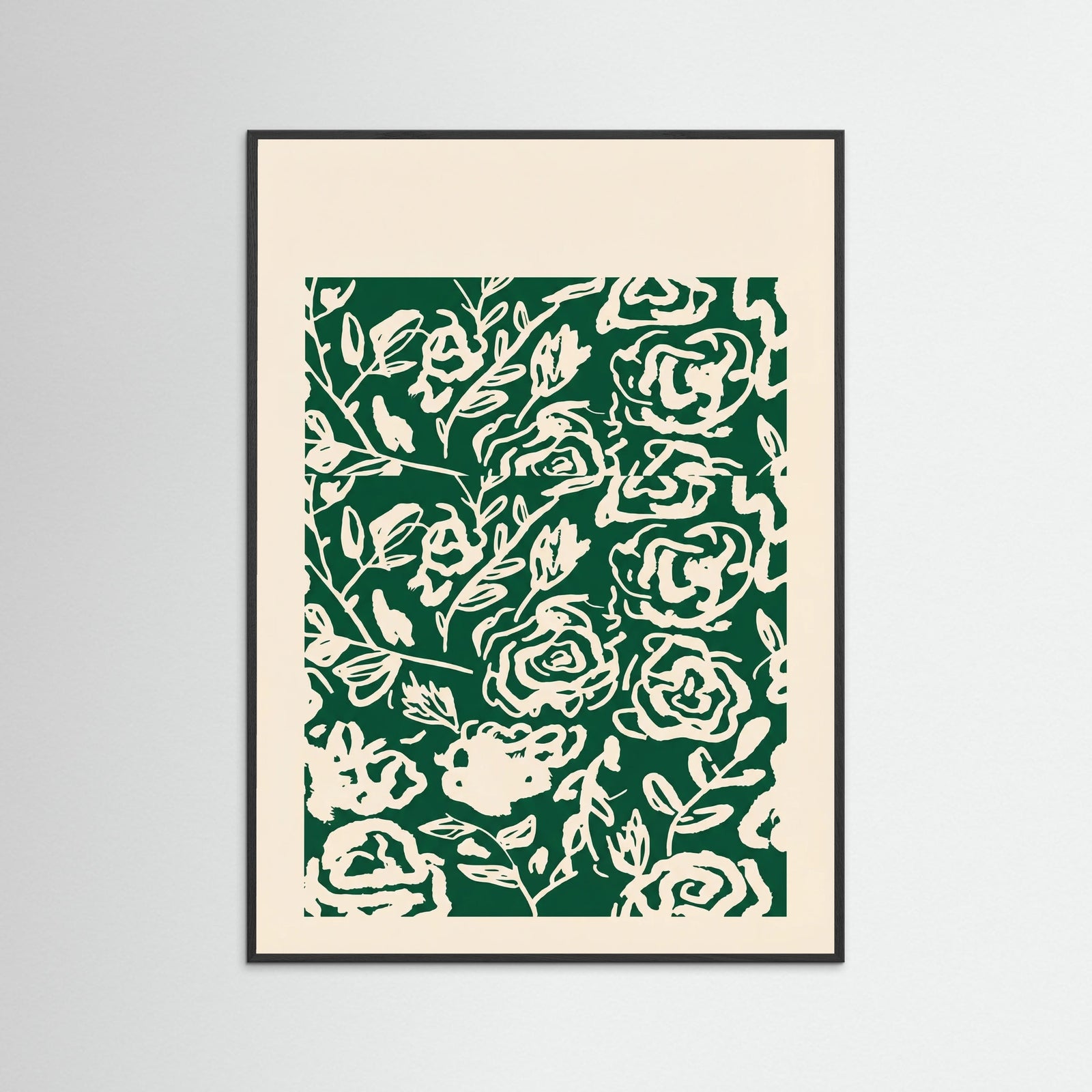 Black Wood Matisse Floral Exhibit