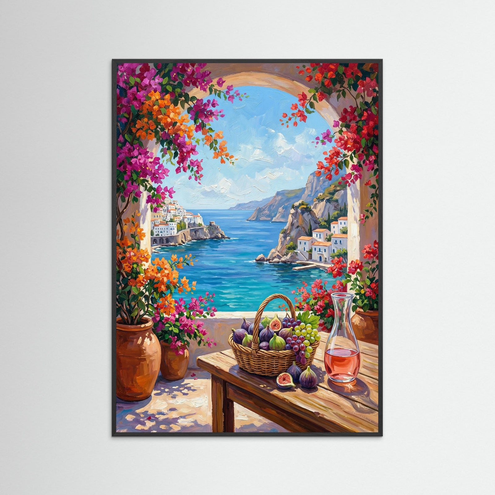 Black Wood Mediterranean Vista