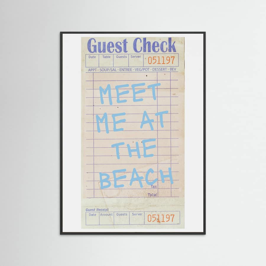 Plakat Meet Me At the Beach   Blue – plakat i druk artystyczny