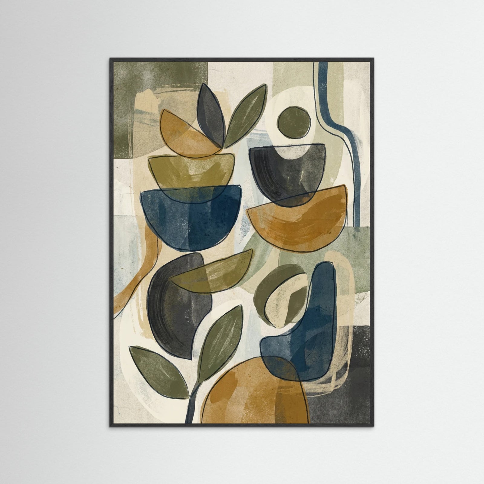 Black Wood Mikado Abstraction