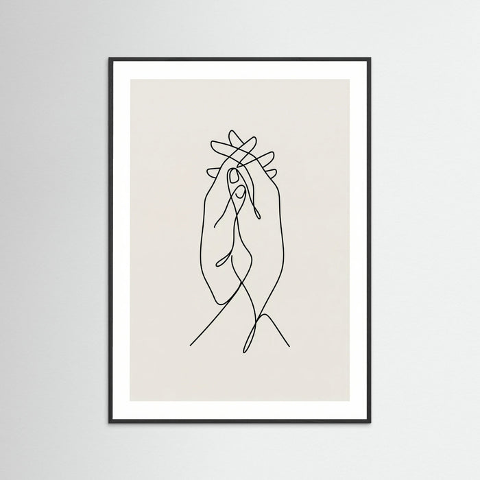 Minimalist Embrace – plakat og kunsttryk