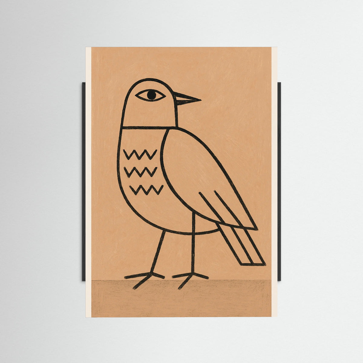 Black Wood Minimalist Figure