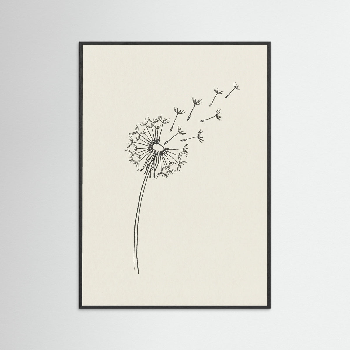 Black Wood Minimalist Peace Dove