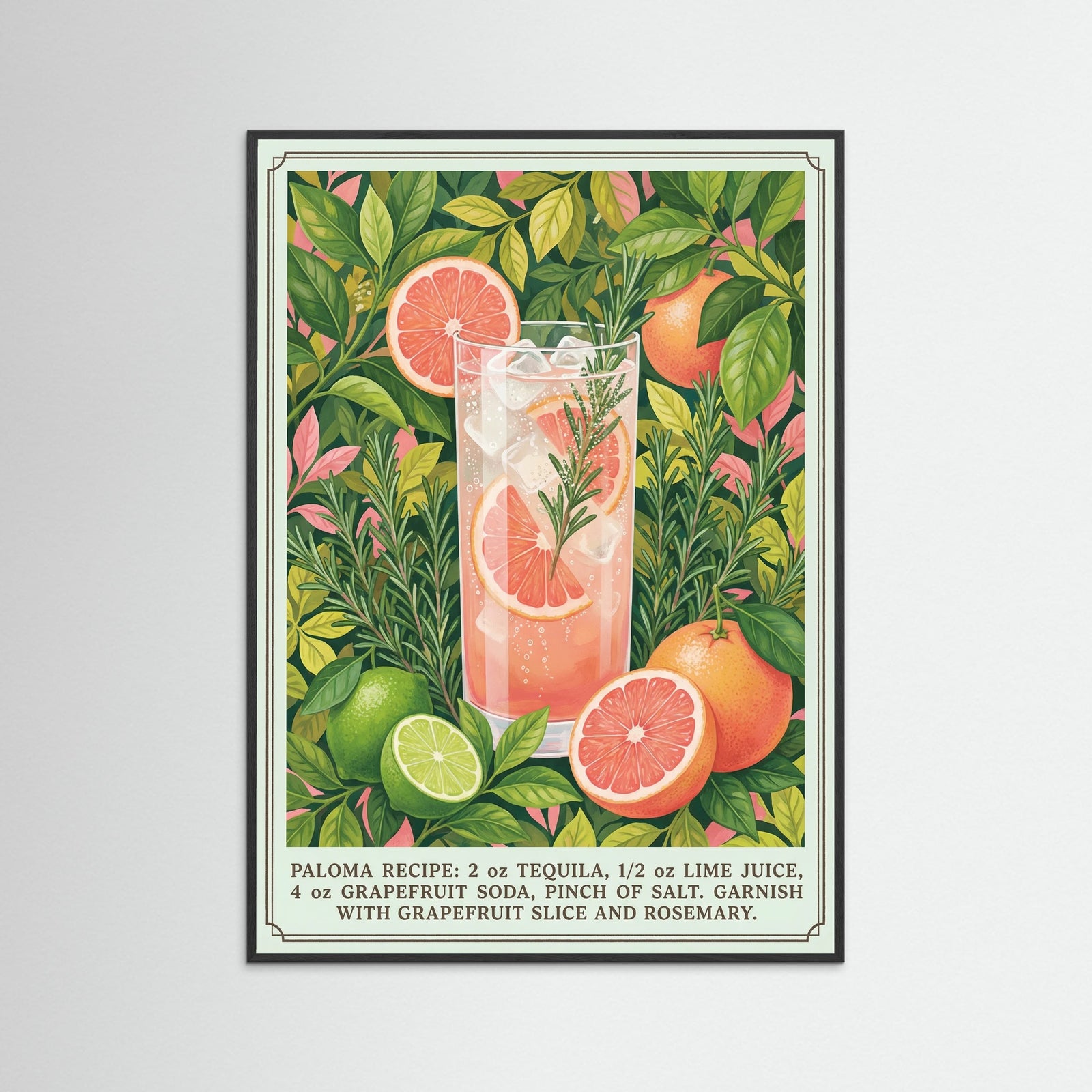 Black Wood Minted Mojito Art