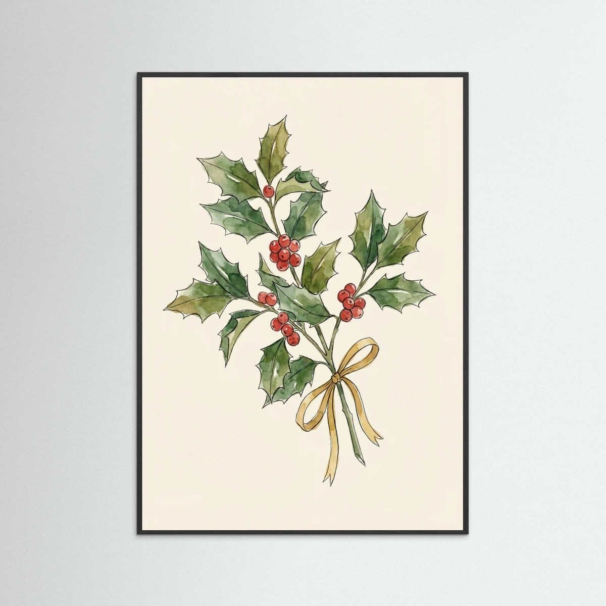 Black Wood Mistletoe Kiss