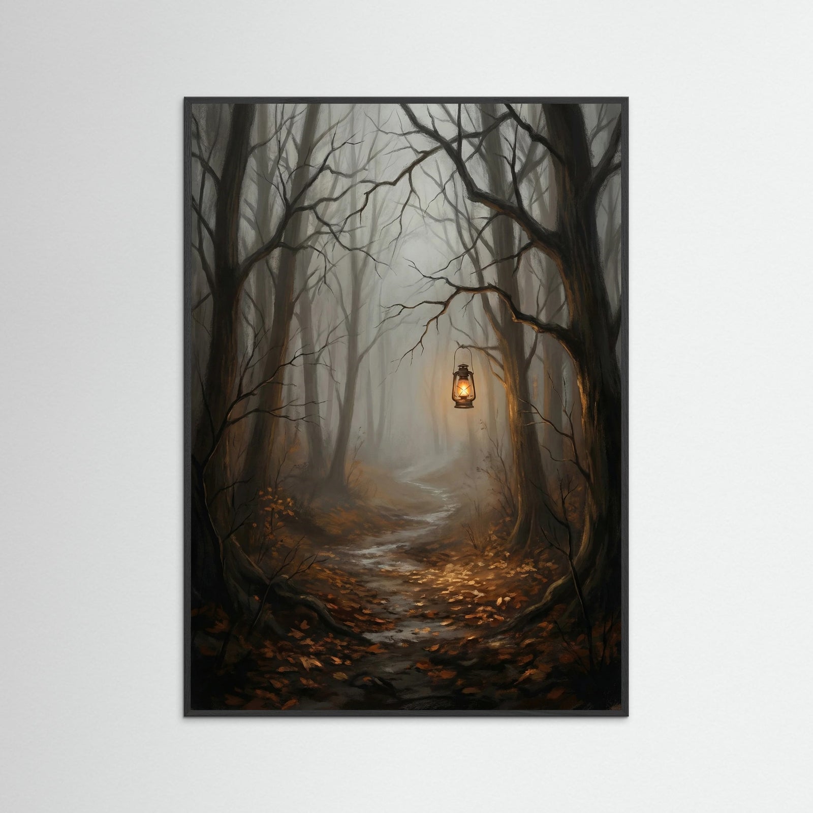 Black Wood Misty Pumpkin Glow