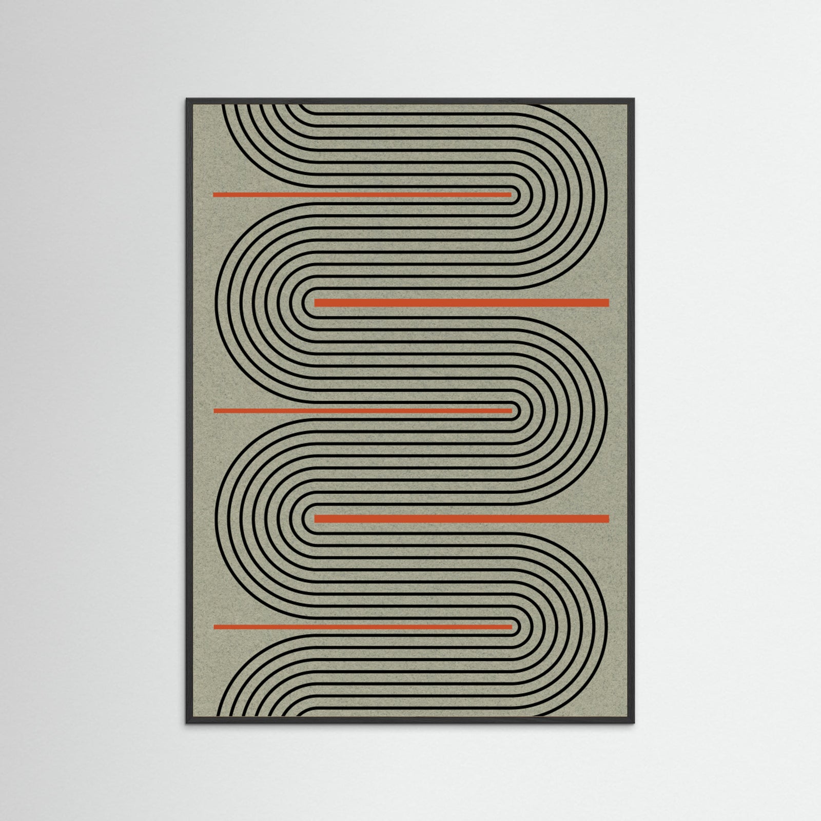 Black Wood Modern Contemporary Balance No.1 Poster