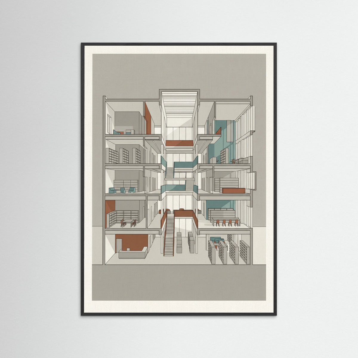 Black Wood Modern Home Blueprint