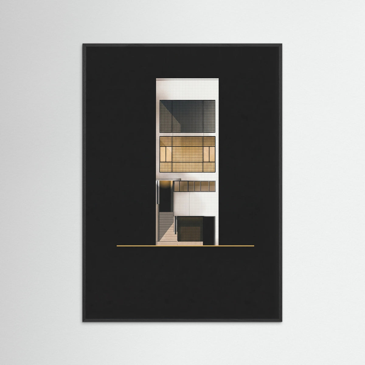 Black Wood Modernist Facade Black