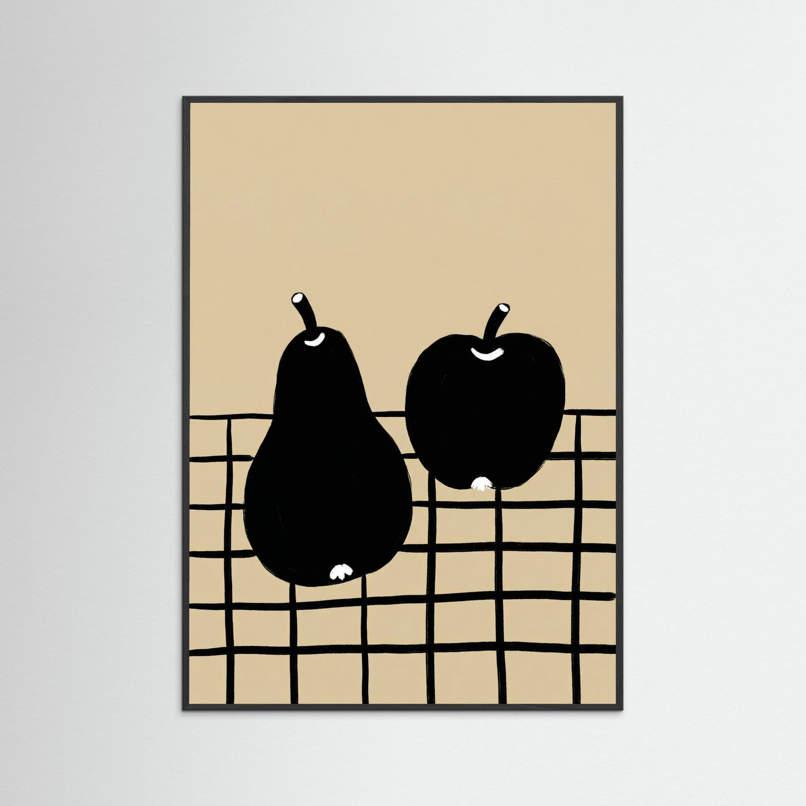 Black Wood Monochromatic Flora