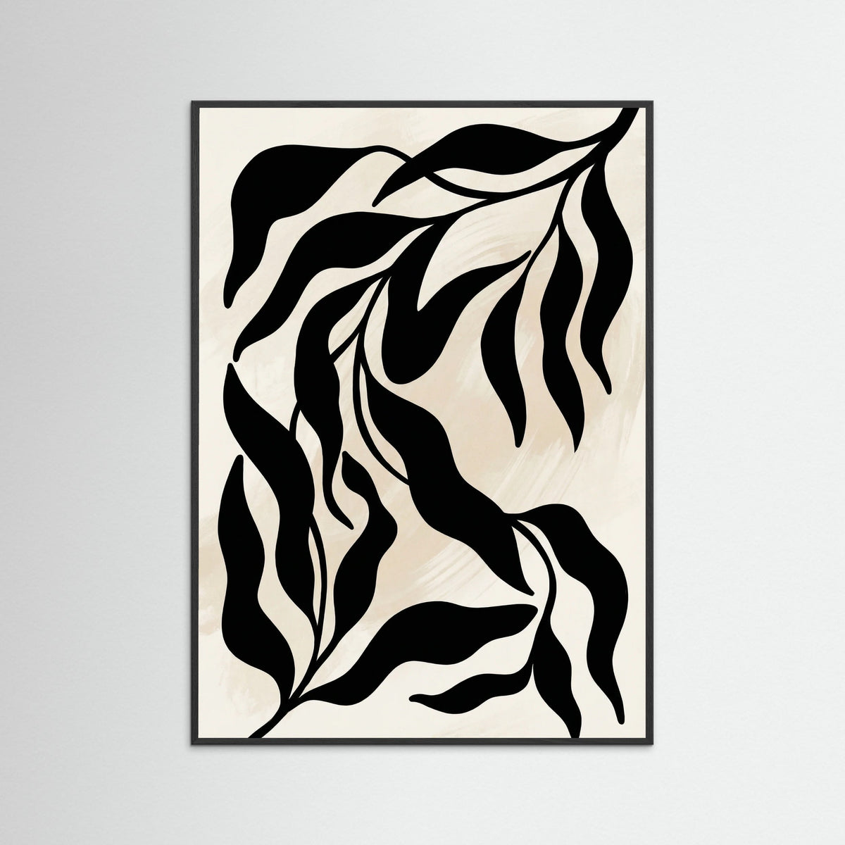 Black Wood Monochrome Flora