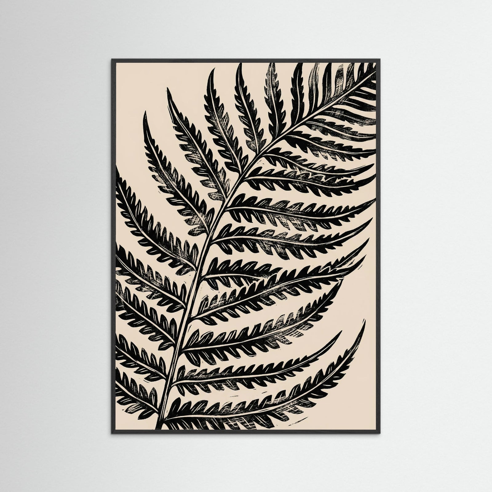 Black Wood Monochrome Floral Elegance