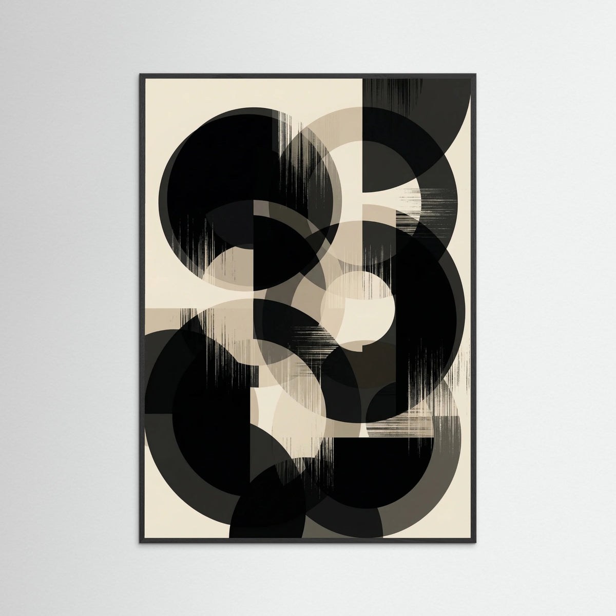 Black Wood Monochrome Forms