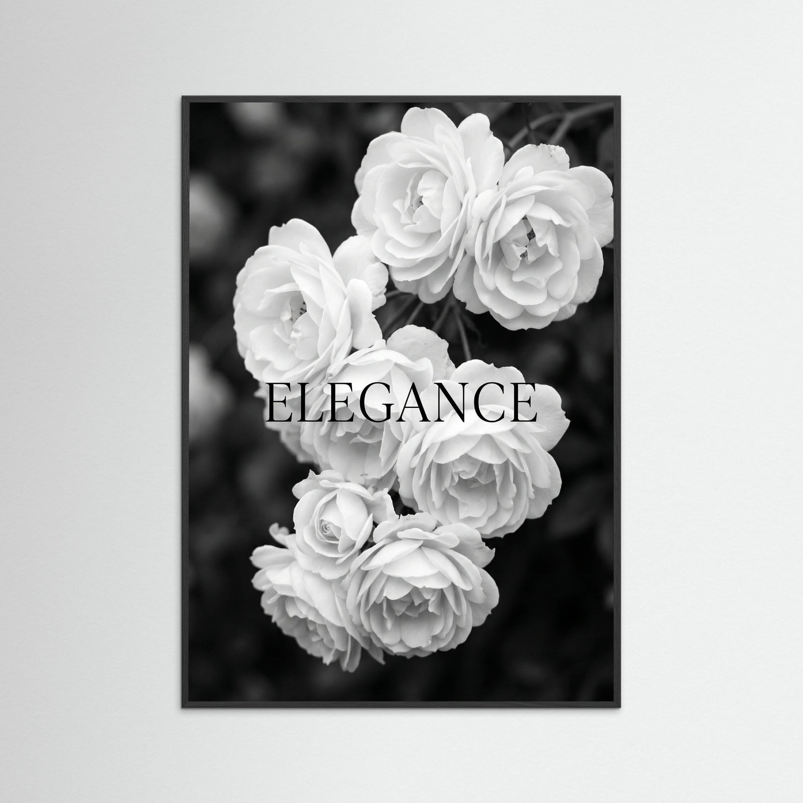 Black Wood Monochrome Lilies