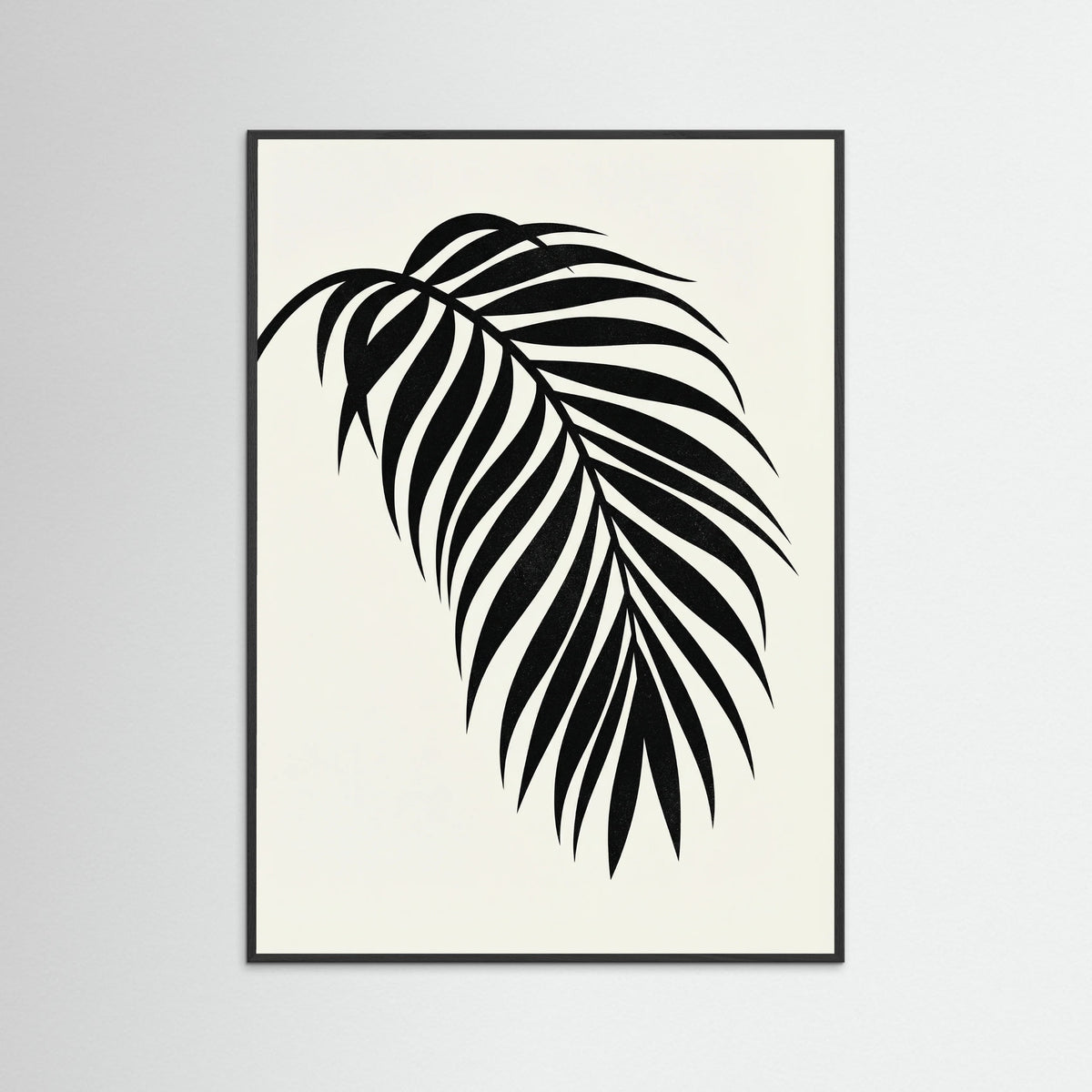 Black Wood Monstera Silhouette