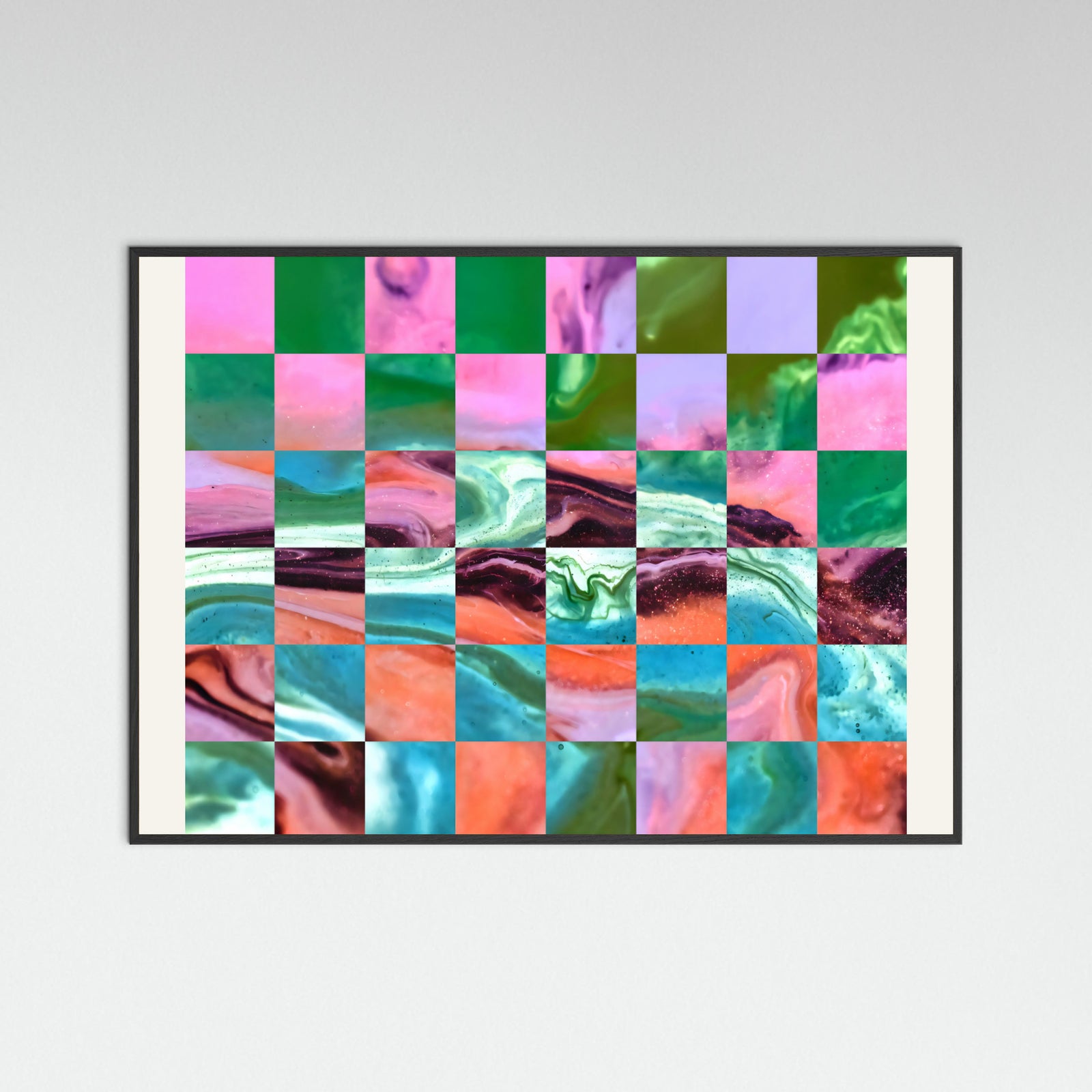 Black Wood Mood Waves Poster