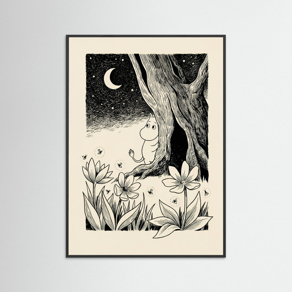 Black Wood Moomin in Nature