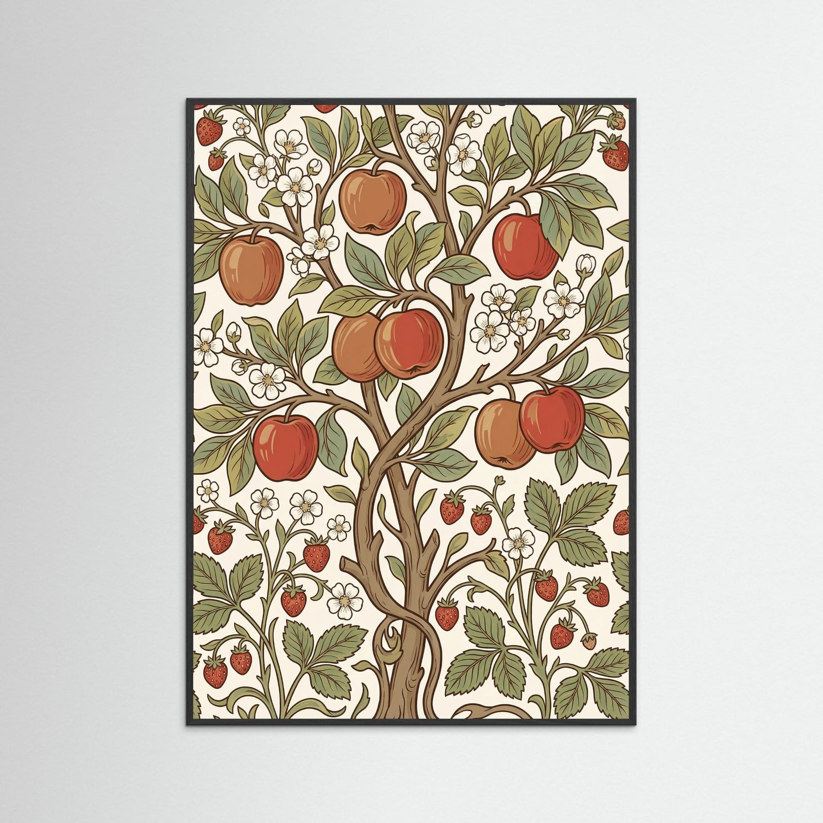 Black Wood Morris Botanical Tapestry