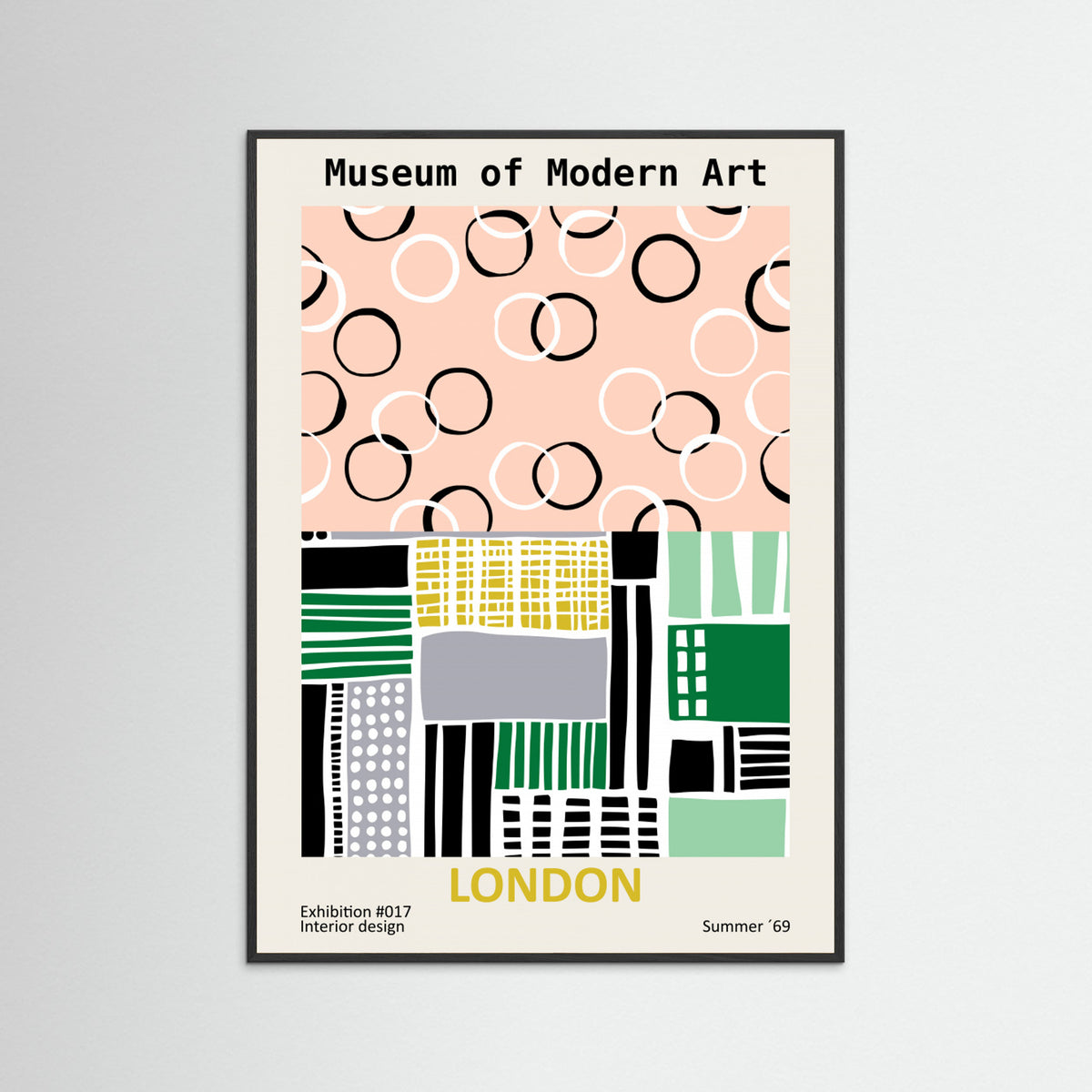 Black Wood Museum of Modern Art London Poster