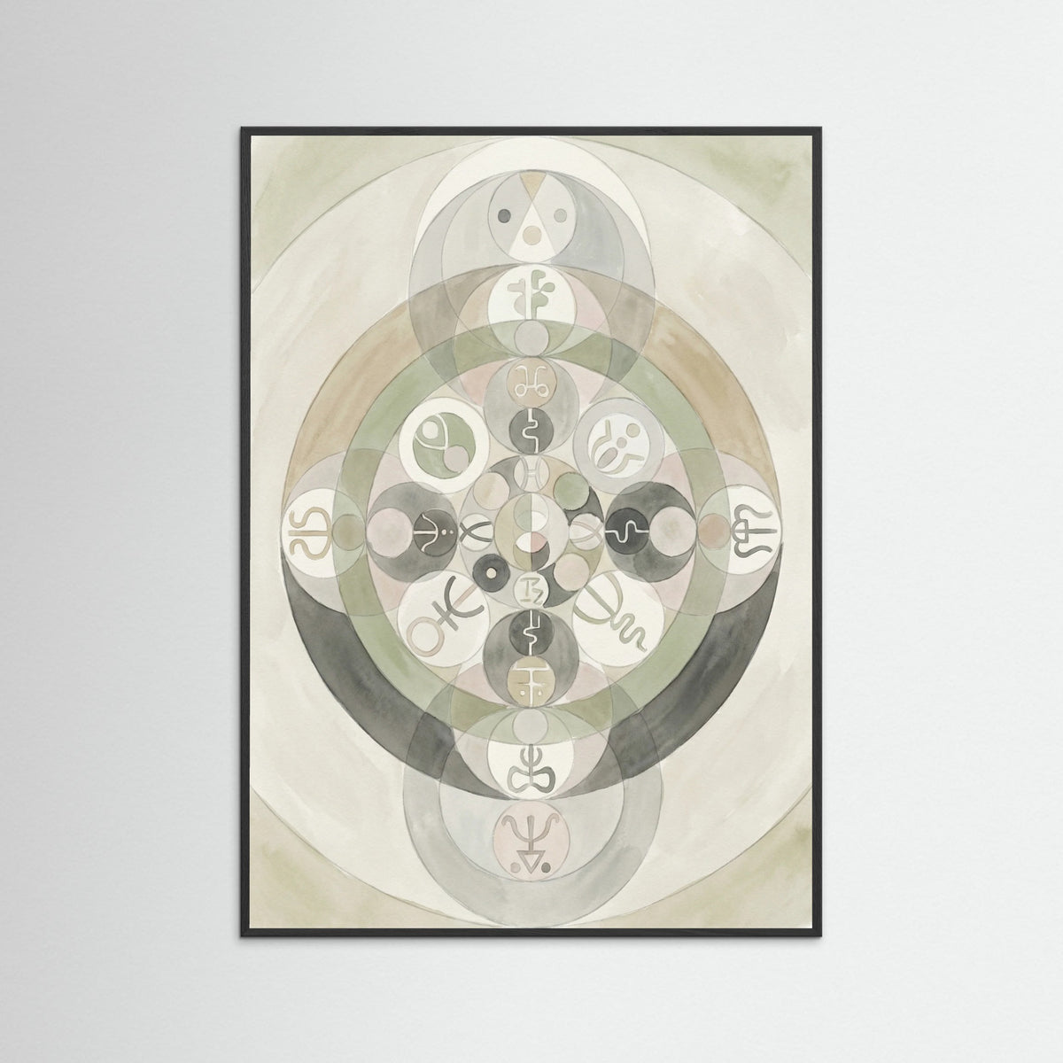 Black Wood Mystic Geometric Harmony