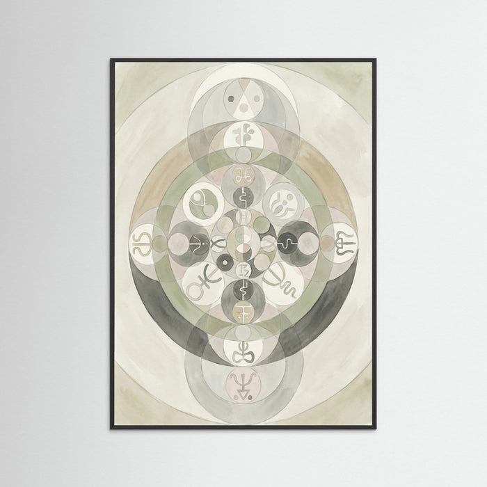 Black Wood Mystic Geometric Harmony