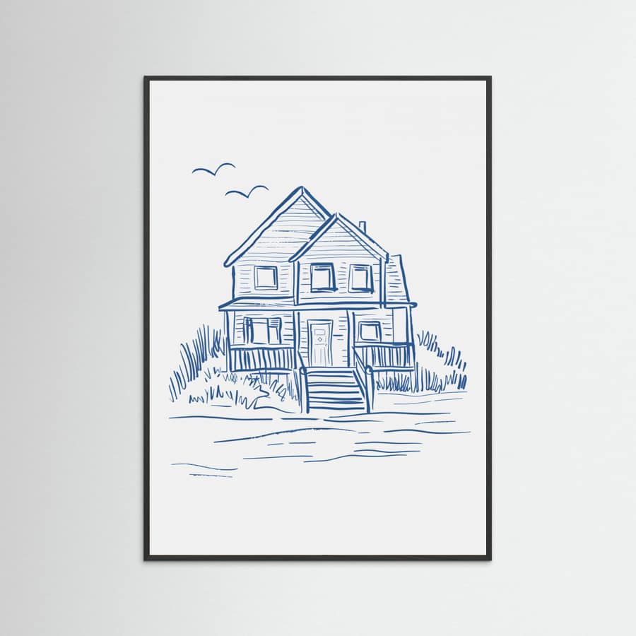 Plakat Nantucket Beachhouse – plakat i druk artystyczny
