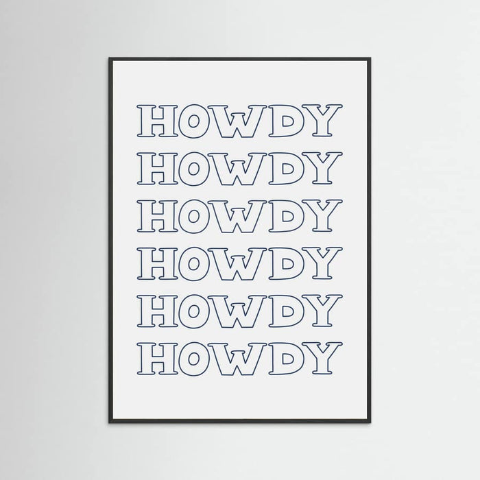 Plakat Navy Blue Howdy – plakat i druk artystyczny