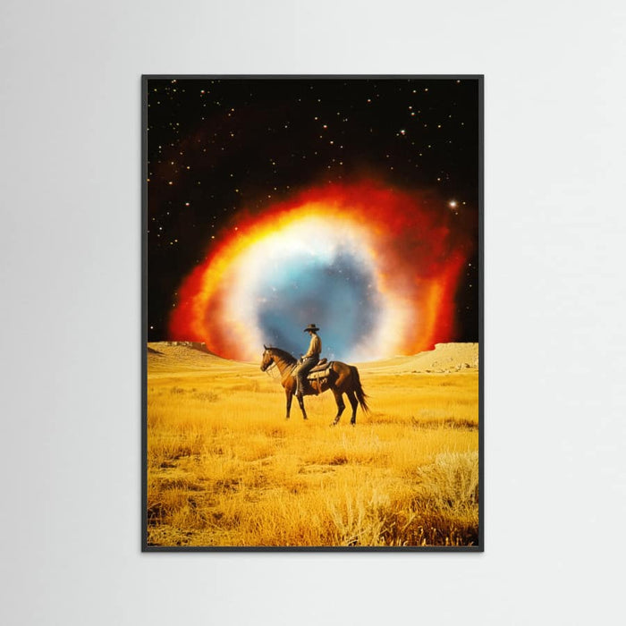 Black Wood Nebula Cowboy Poster