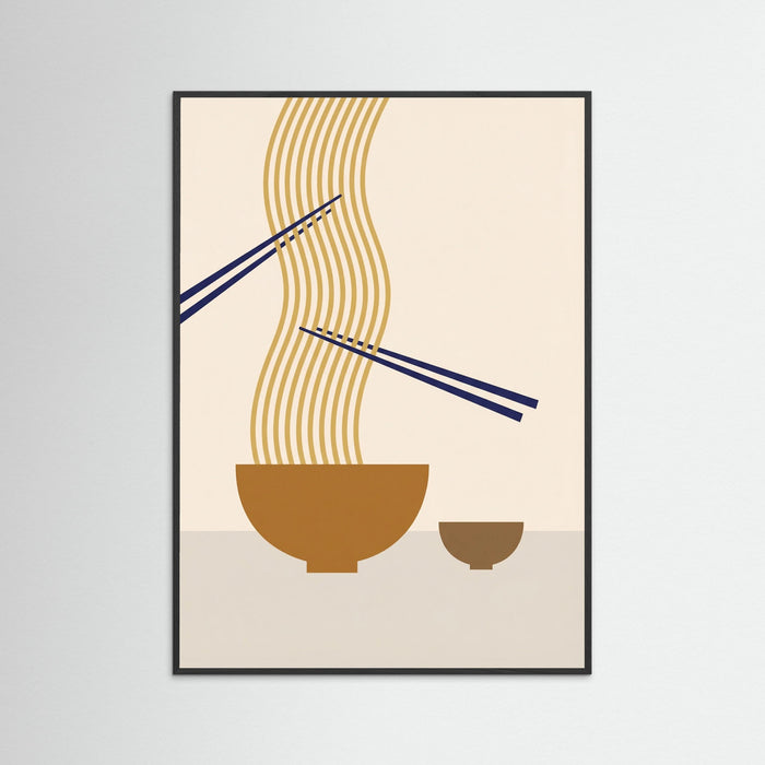Black Wood Noodle Abstraction