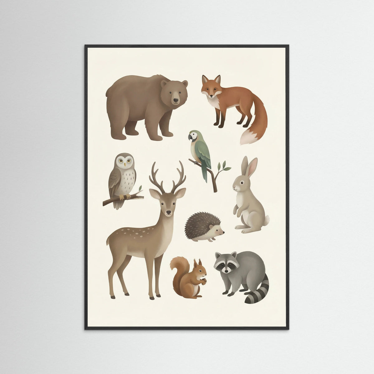 Black Wood Nordic Alphabet Art