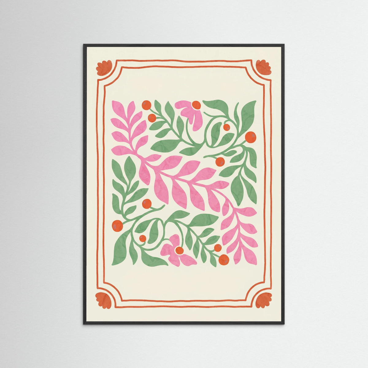 Black Wood Nostalgic Pink Bloom