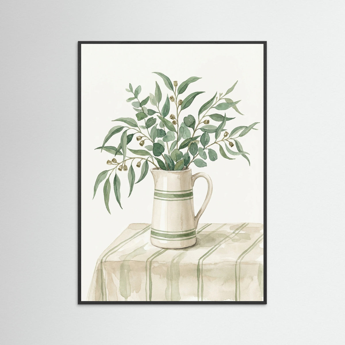 Black Wood Olive Branch Still