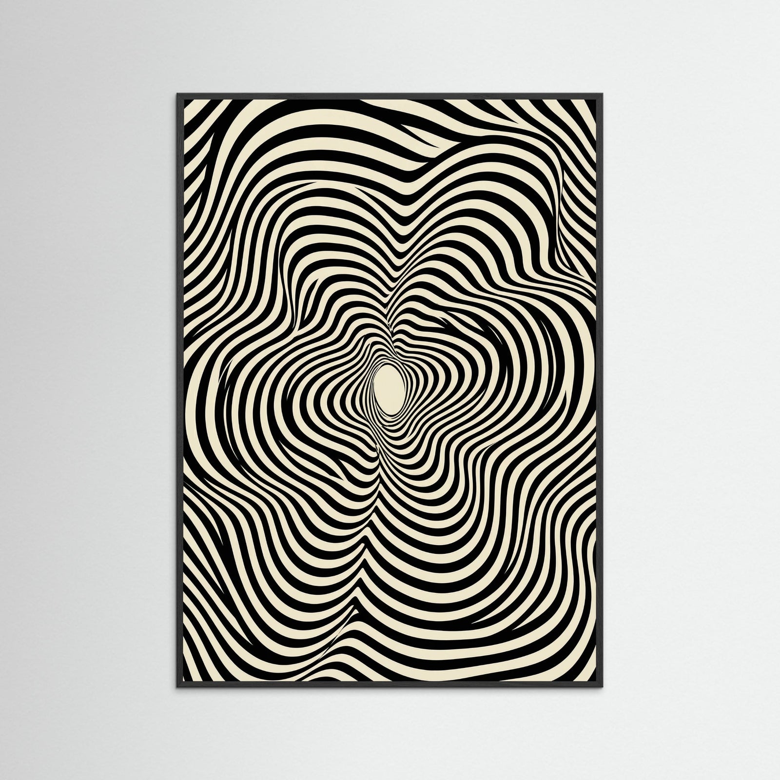 Black Wood Optical Swirls
