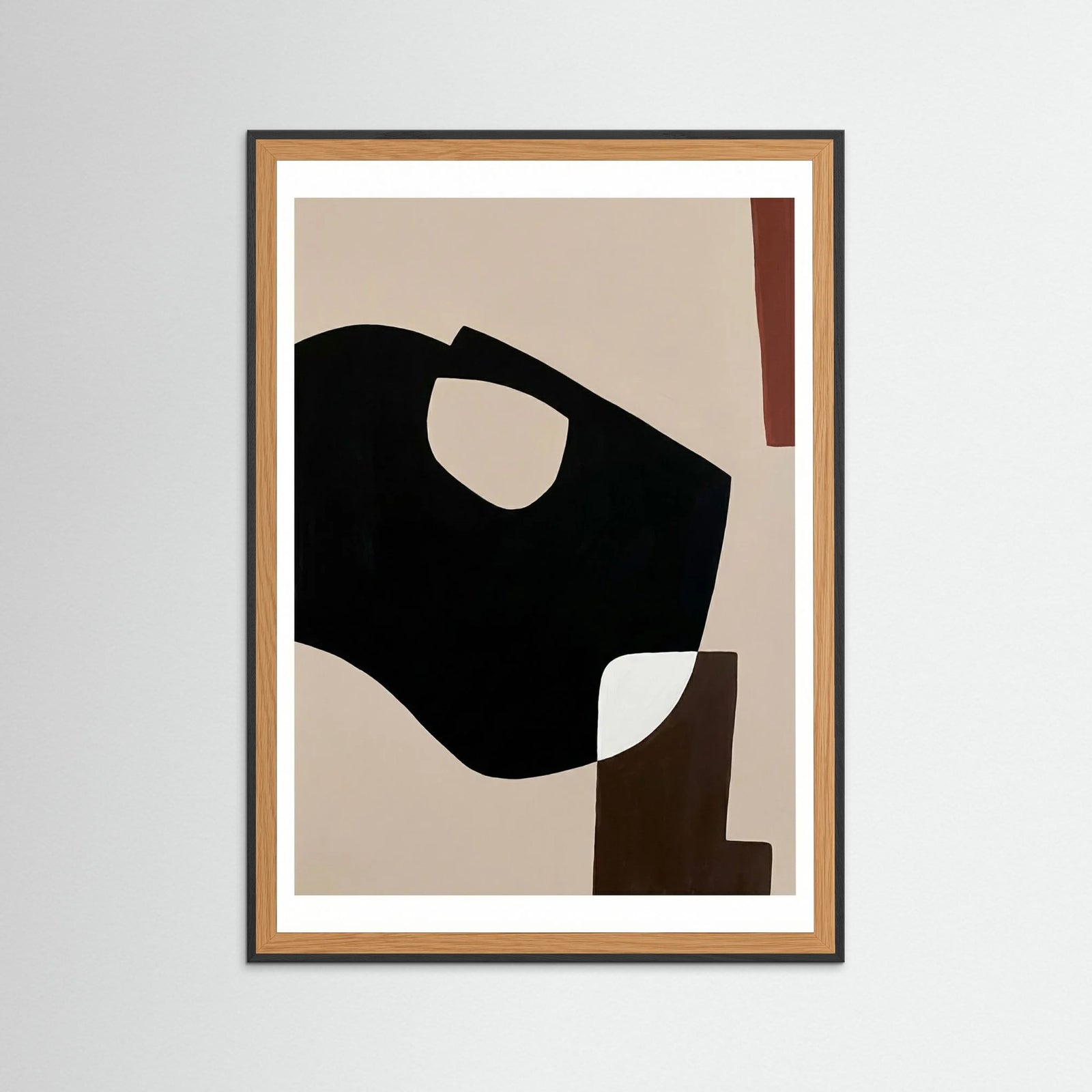 Black Wood Organic Abstraction