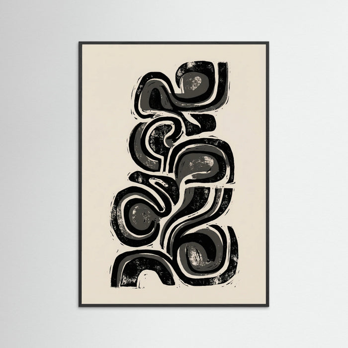 Black Wood Organic Abstraction