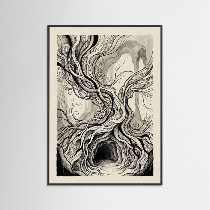 Black Wood Organic Entanglement