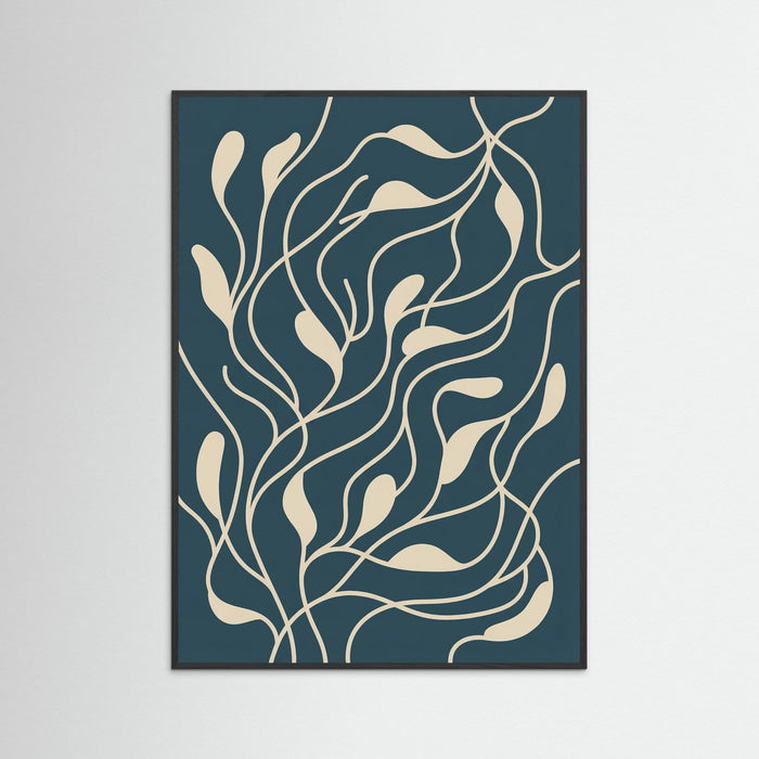 Black Wood Organic Flow Blue