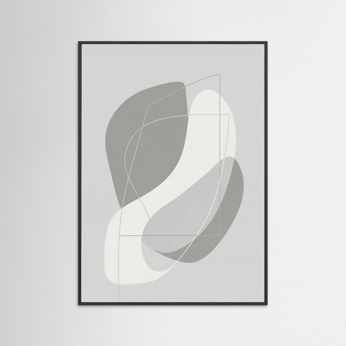 Black Wood Organic Grey Forms