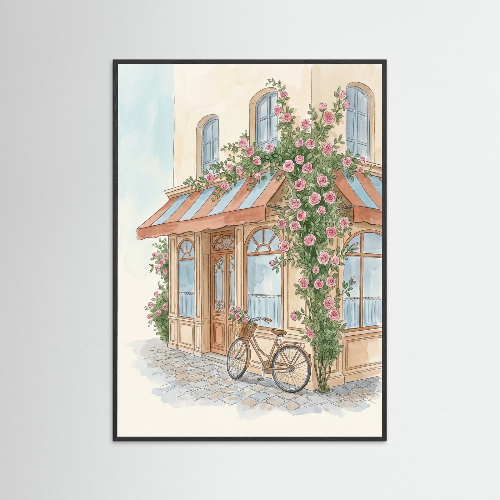 Black Wood Parisian Rose Building