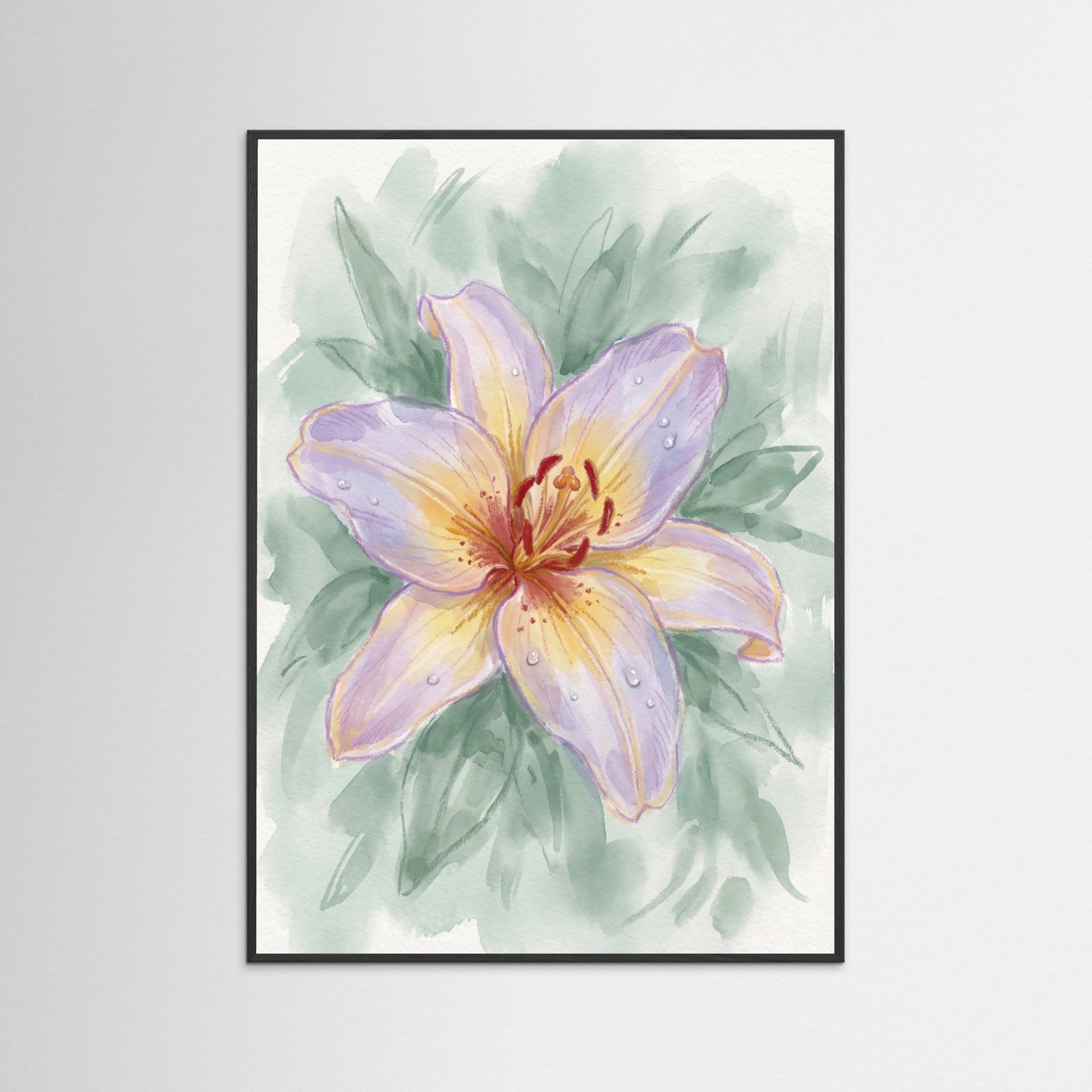 Black Wood Pastel Bloom Trio