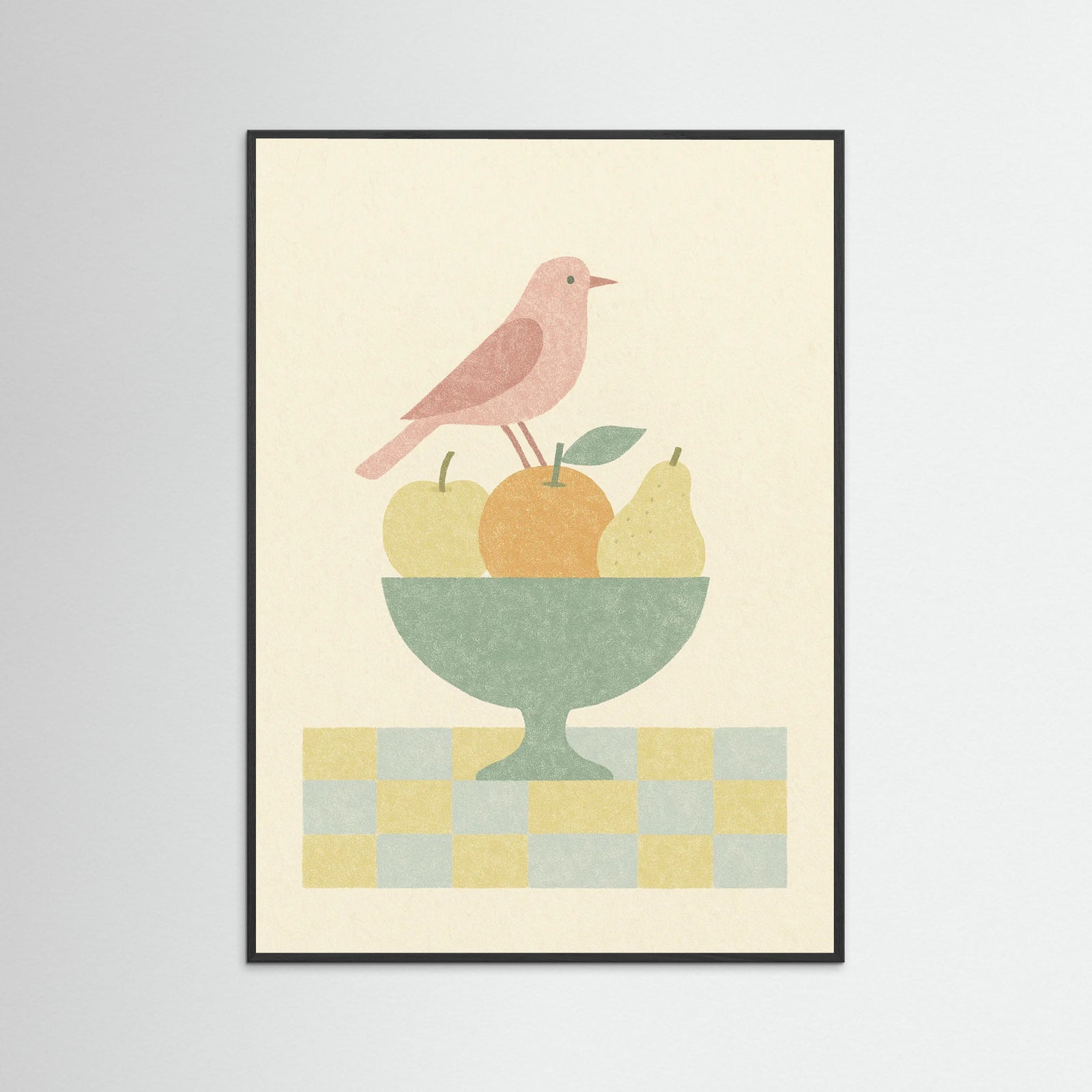 Black Wood Pastel Botanical Table