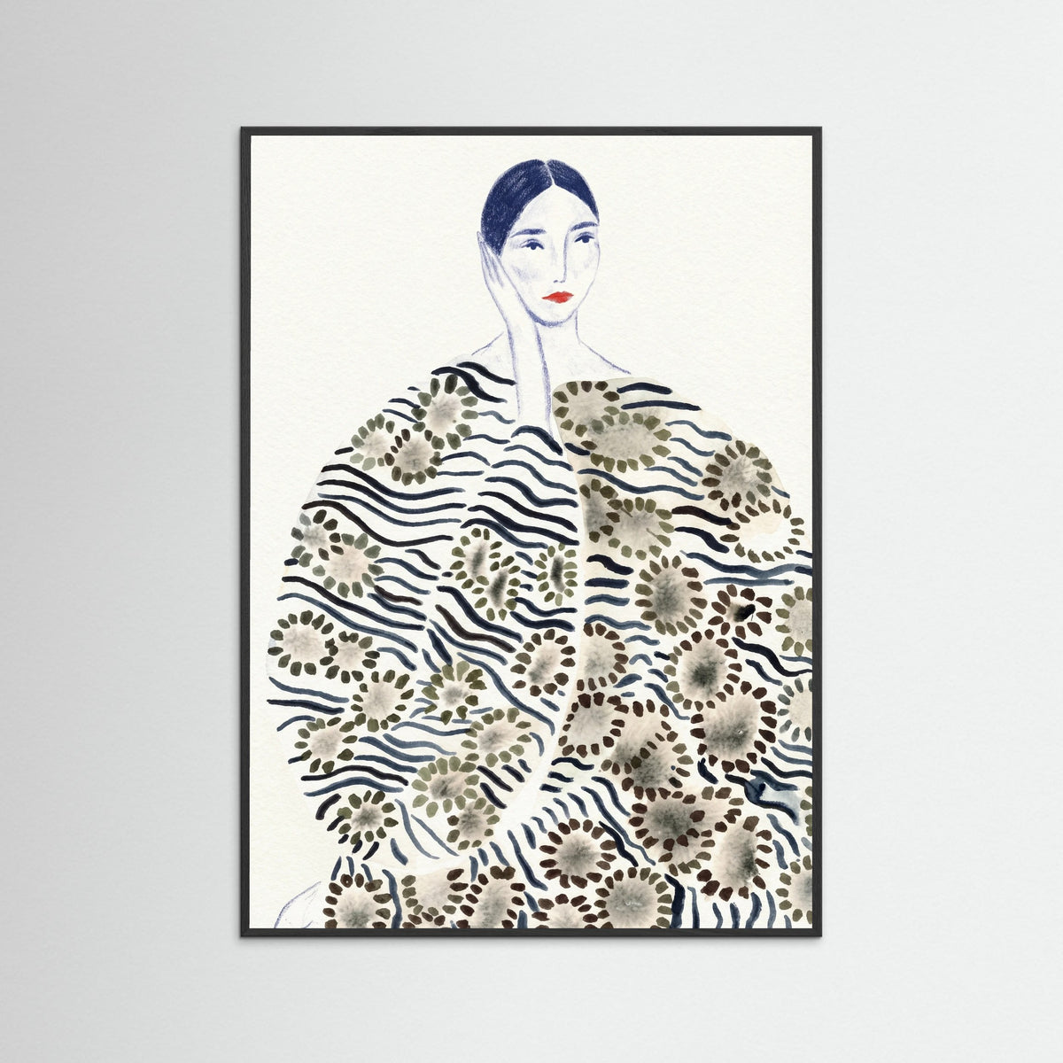 Black Wood Patterned Elegance